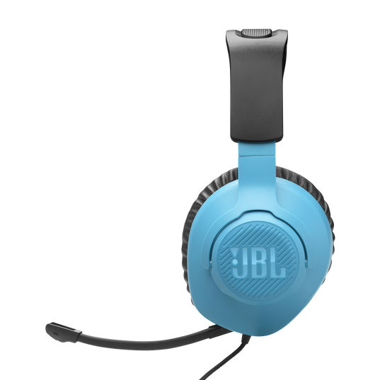 JBL Quantum 100N - Blue / Red - Wired over-ear gaming headset with detachable mic - Left